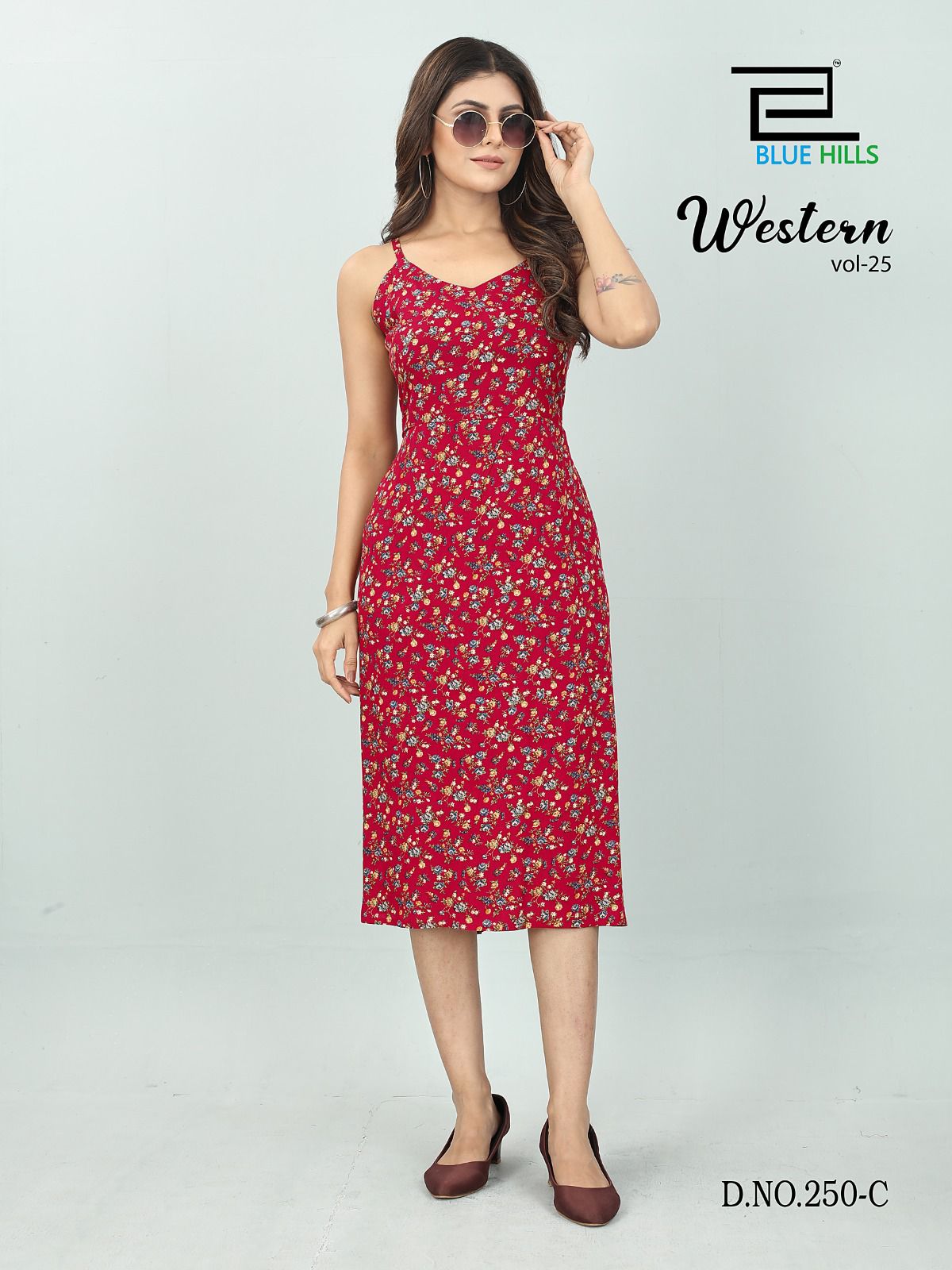 Blue Hills Western Vol 25 Printed Kurtis Catalog
